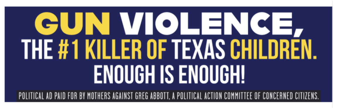 Billboard: Gun Violence is the #1 Killer of TX Children