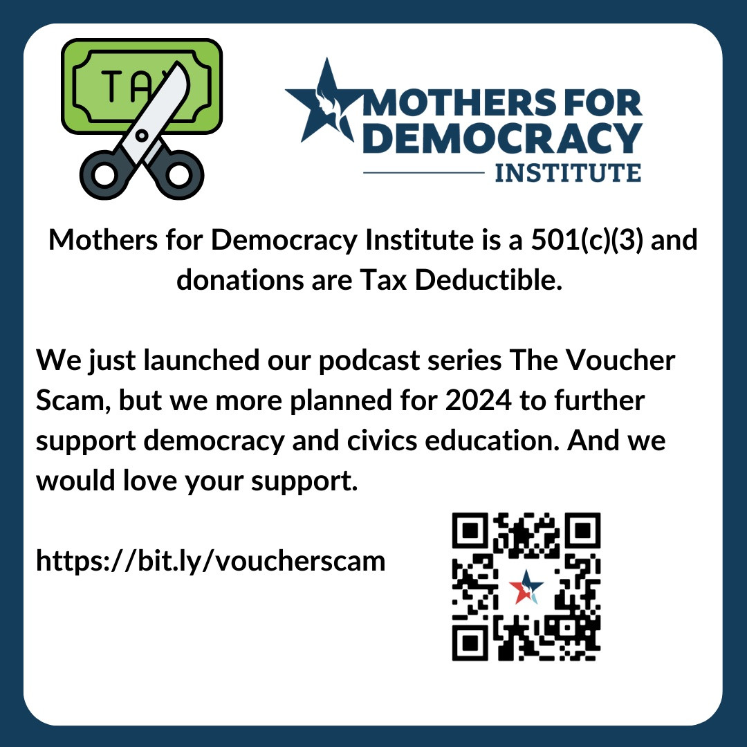 Mothers for Democracy Institute is a 501(c)(3) organization
