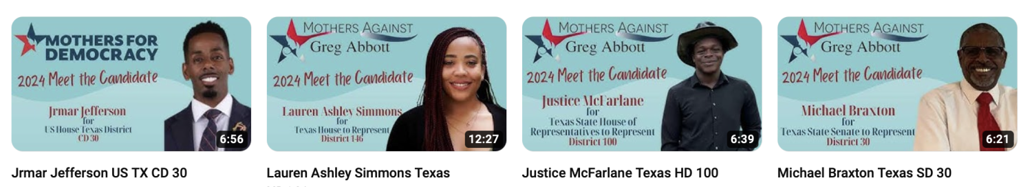 Mothers Against Greg Abbott 2024 Candidate Webinar Series