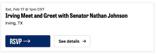 Irving Meet and Greet with Senator Nathan Johnson - February 17