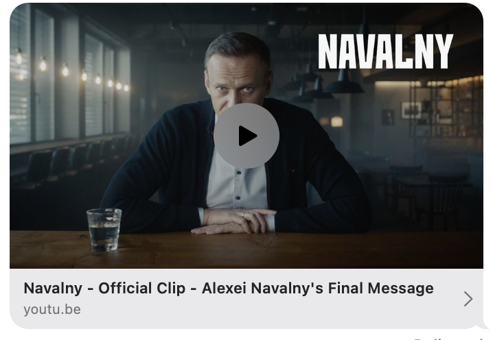 Alexei Navalny’s final message