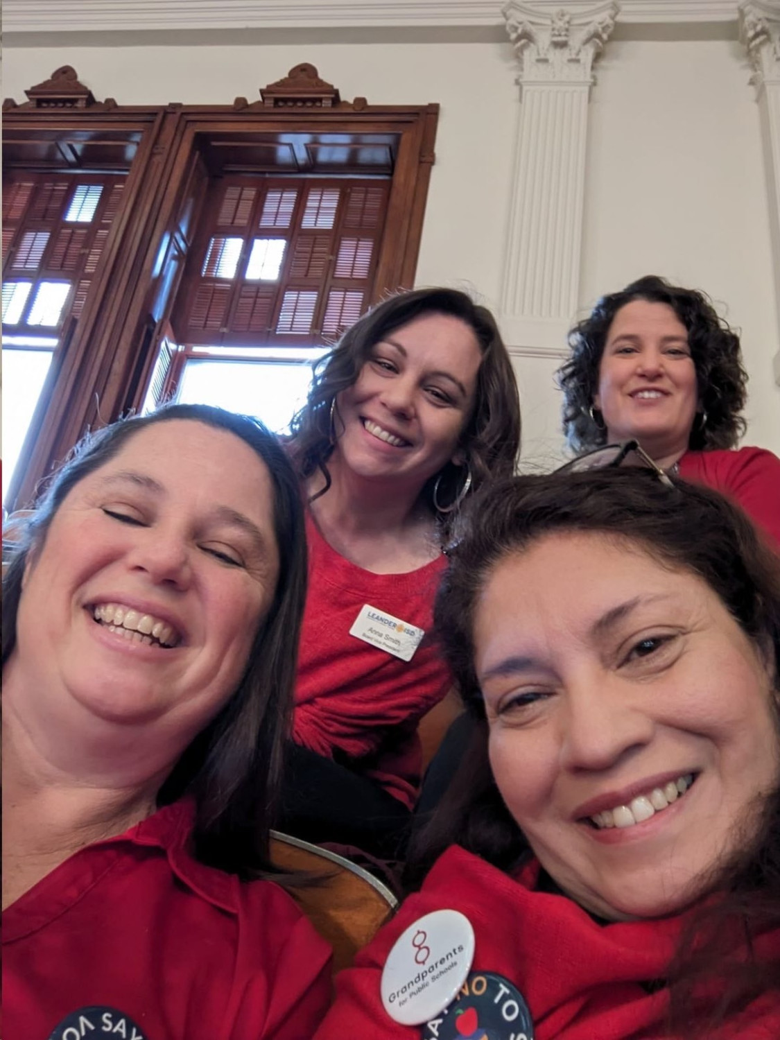 Mothers Against Greg Abbott lobbying with Krista Laine.