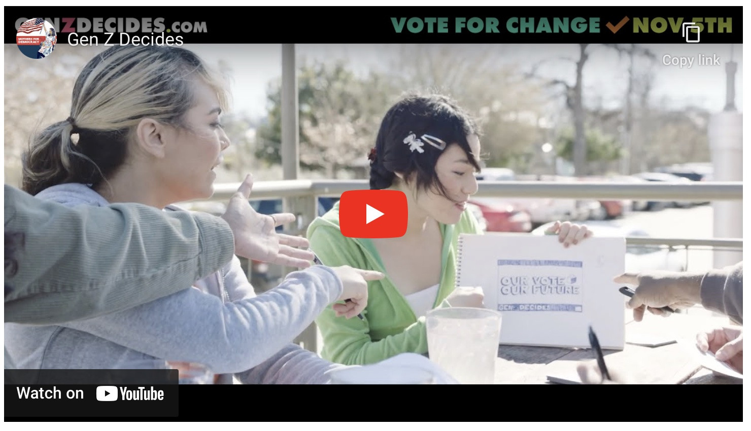 Mothers For Democracy Young Voter Ad: GenZ Decides