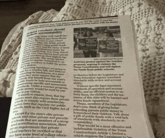 Say No to School Vouchers Yard Sign